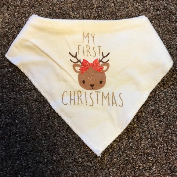 NEW Christmas Modern Baby "My First Christmas" Bib - Picture 1 of 2